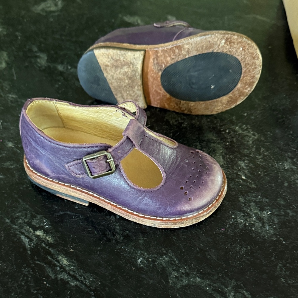 Young Soles | Dottie T Bar Mary Jane Leather Kids Shoes 22 (7 US) - Picture 3 of 6